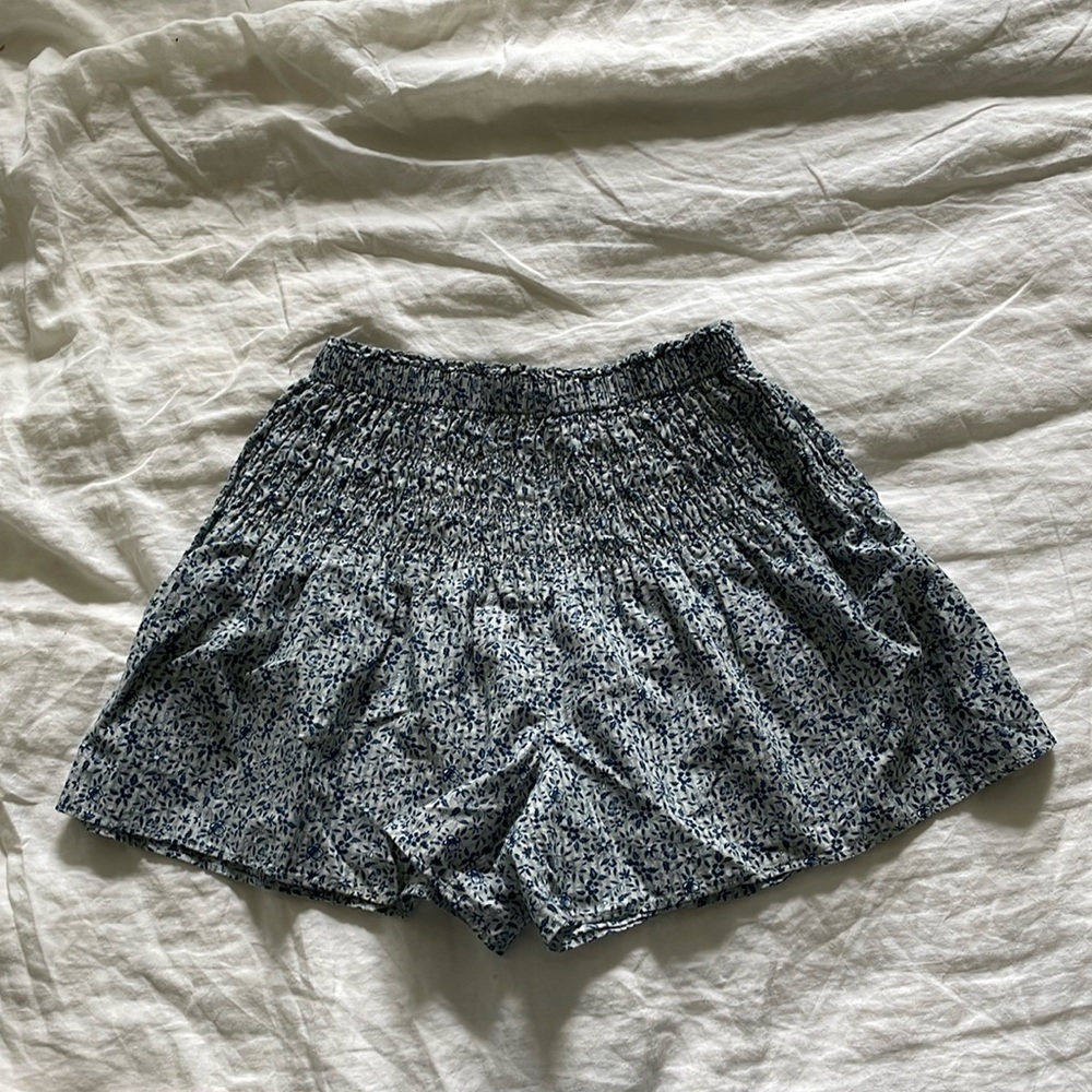 Madewell floral blue skirt shorts